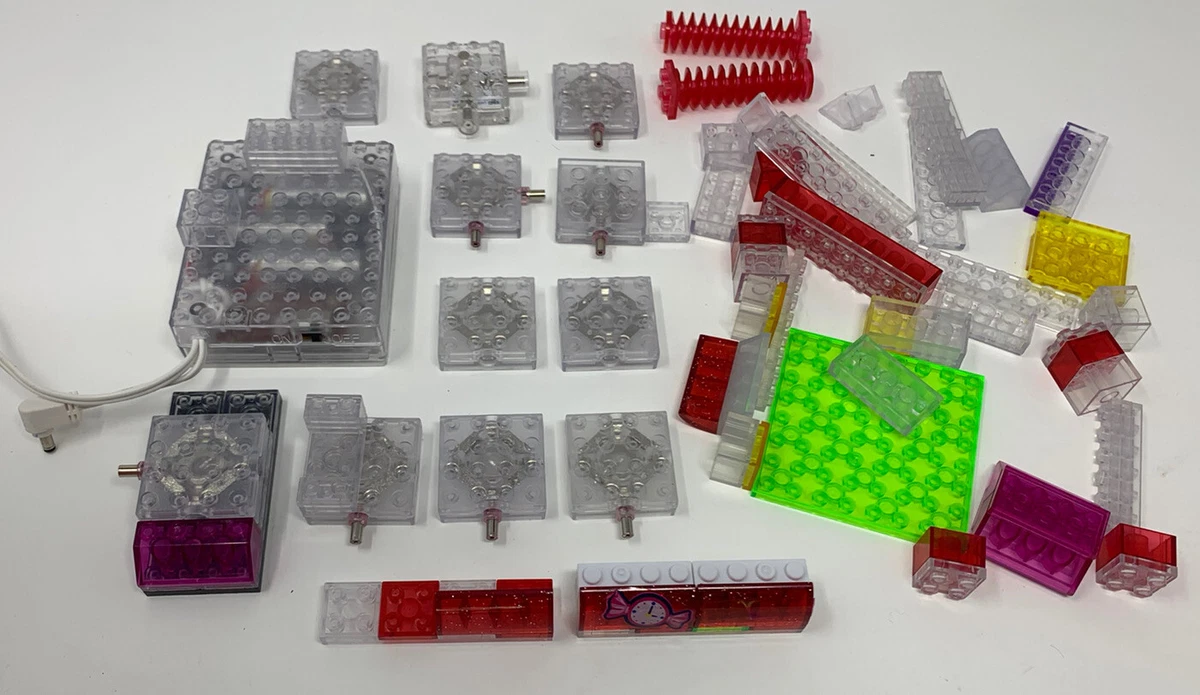 LEGO Compatible Lighted Multi Color Strobing Light Building Bricks Battery