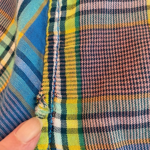 The Rail Shirt Mens Medium Blue Multi Plaid and Striped Short Sleeve Button Up - Picture 5 of 12