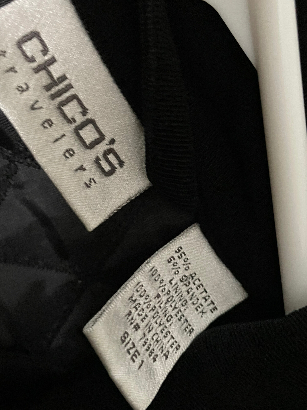 Chico's Black Quilted Button Down Jacket Blazer C… - image 6