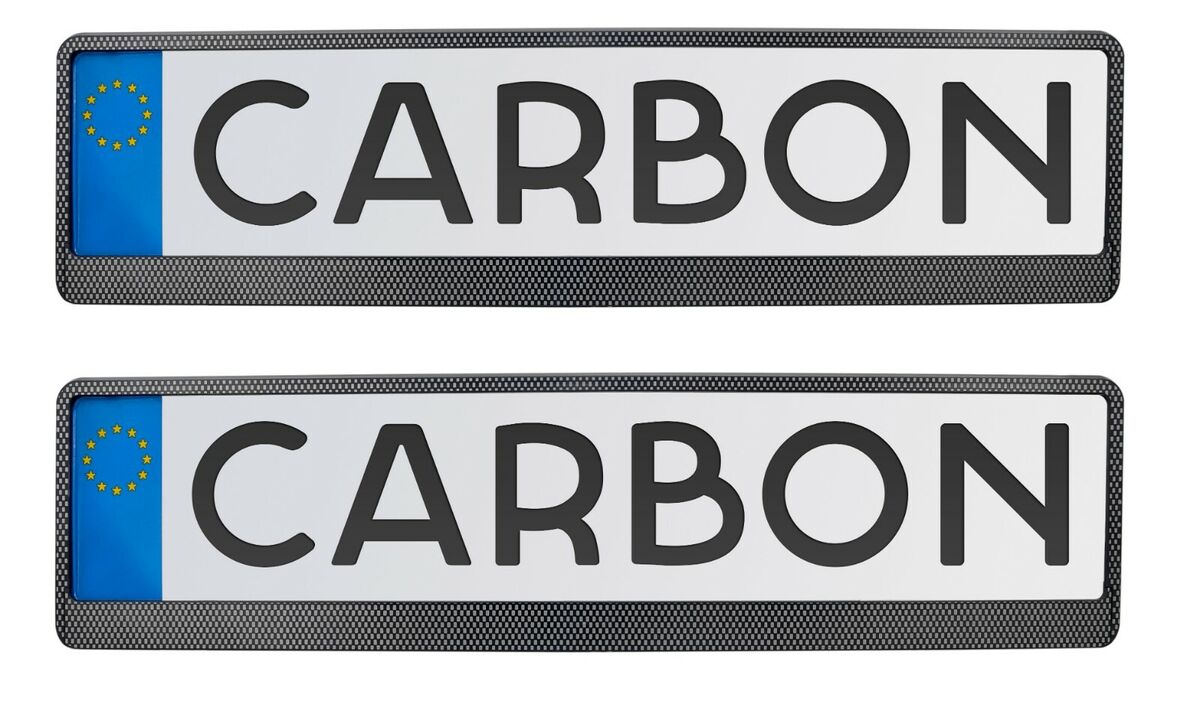 Nummerschild Kennzeichenhalter Rahmen Kennzeichen für Mini Echt Carbon
