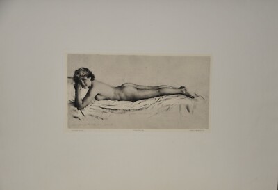 Peter Halm - Peter von Halm / not autographed / etching / drawing Karl Stauffer