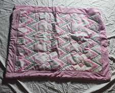 Circo Pink Gray White Zig Zag Diamond Fleece Trim Baby Comforter 30x40