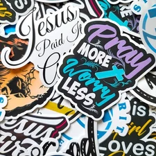 Christian Stickers | Jesus Sticker | Glossy Finish | Vinyl Decal | Faith Sticker