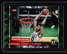 Jayson Tatum Holo Green Ice Franchise Features Donruss 2021-22 Card #11 Celtics