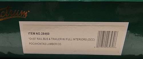 Bachmann Spectrum On30 Rail Bus & Trailer W/Full Interior DCC Pocahontas Lumber - Picture 9 of 9