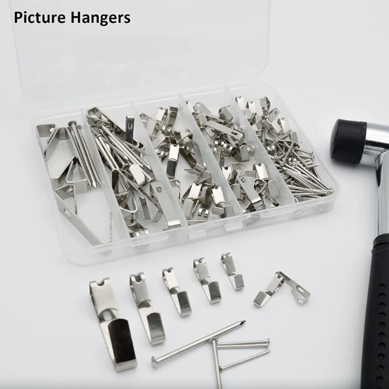 136 Pack Picture Hangers Metal Material Photo Picture Frame Hooks with