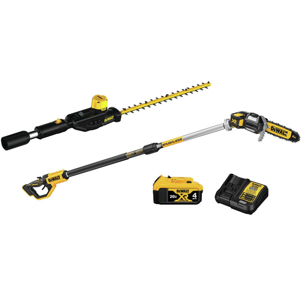 DEWALT DCPS620M1-DCPH820BH 20V MAX XR BL Pole Saw and Trimmer Head BD (4 Ah) New