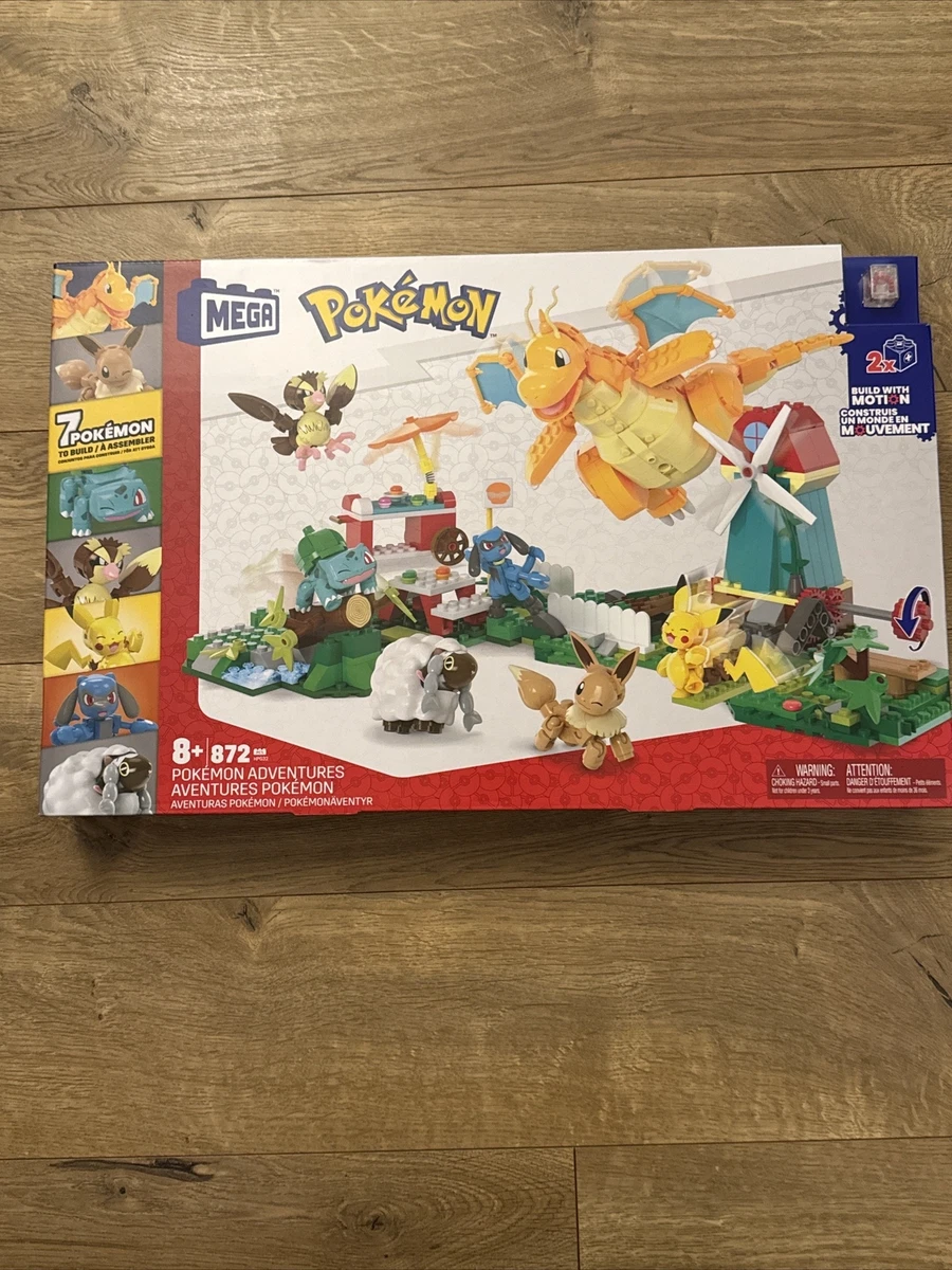 Mega Construx Pokémon Adventures Motion 872 Pcs 7 Pokémon