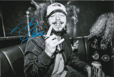 Signiertes POST MALONE 12''X8'' Foto Rockstar Stoney Original GENAUER BEWEIS/COA