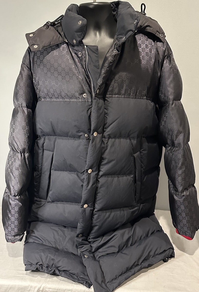 Gucci GG Monogram Jacquard Oversized Puffer Jacket Goose