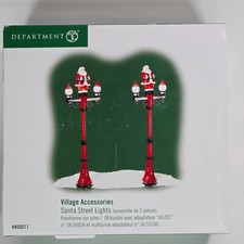 Department 56 Santa Street Lights Village Accessories 800011 Christmas Working