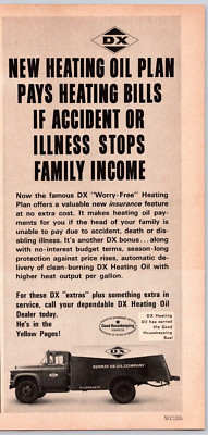 1964 Print Ad Sunray DX Heating Oil Company Plan Pays Heating Bills Truck