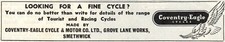 Vintage Coventry-Eagle Cycles Werbung - Original 1964