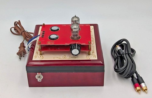 SainSmart 6N3 Tube HiFi Buffer Pre-amplifier & Transformer in Real Wood Case