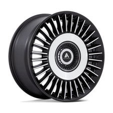 22x9 Asanti Black Wheels Ab040 Tiara Satin Black Bright Mach Face Rims 1pc