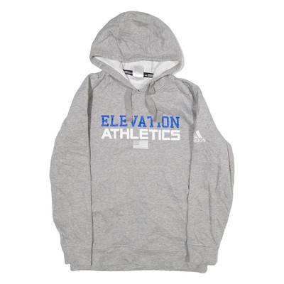 ADIDAS Elevation Athletics Damen Grauer Hoodie Mit Vollem Reißverschluss M