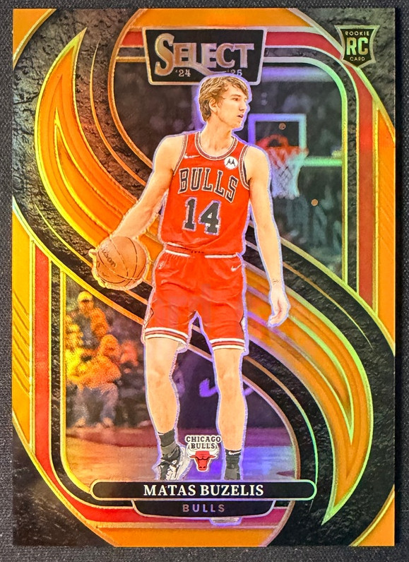 Matas Buzelis 2024-25 Panini Select 57/65 Orange Premier Level RC #166