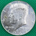 1968-D Kennedy Half Dollar UNC; 40% Silver(701f)