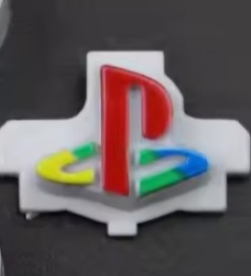 PS5 DualSense Controller PS Button Custom Painted, Classic 30th Retro Theme Read