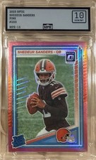 2025 PANINI DONRUSS OPTIC PINK #203 SHEDEUR SANDERS Rated ROOKIE RC MPE 10