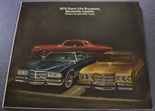 1975 Pontiac Brochure Grand Ville Bonneville Catalina Excellent Original 75