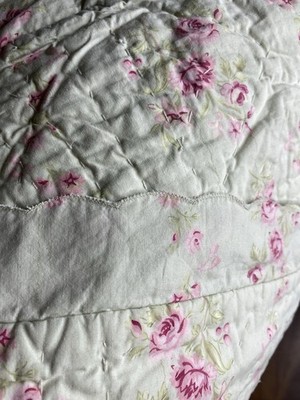Rachel Ashwell Simply Shabby Chic Lady Rose Green Quilt Scalloped Edge King