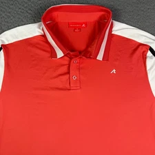 Redvanly Polo Shirt Mens XL Red White Black Performance Golf Stretch Casual