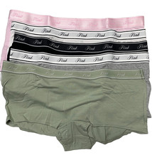 Victoria Secret PINK Boyshorts Womens XL Cotton 5 Pair Pack Basic Colors