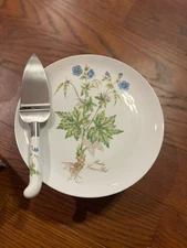 Botanical by Toscany Collection Pedestal Cake Plate with Cake Knife Japan