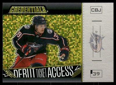 2023-24 Upper Deck Credentials Horizontal Yellow #134 Tyler Angle - HKY