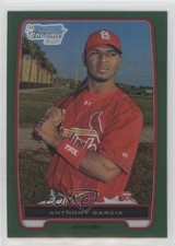 2012 Bowman Chrome Prospects Rack Pack Green Refractor Anthony Garcia 2x9