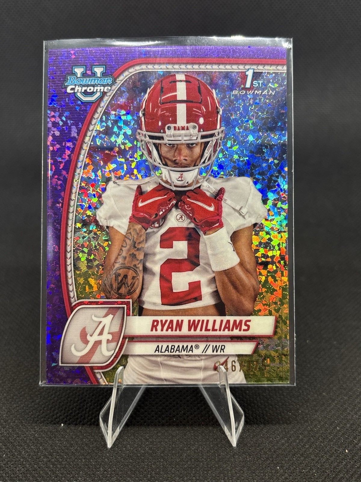 2024 Bowman U Chrome - Ryan Williams #53 Purple Mini-Diamond Refractor /375 (RC)