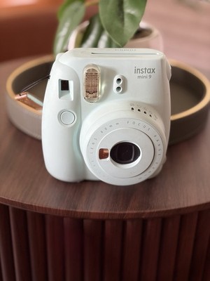 Fujifilm Instax Mini 9 Instant Camera Ice Blue Built-In Flash Automatic Exposure