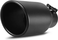 AUTOSAVER88 2.5" Inlet Black Exhaust Tip 2.5" Inlet 4" Outlet 9" Long Tail Tip