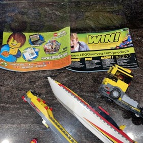 LEGO City Truck Trailer Boat 4643 Clean Condition and Instructions