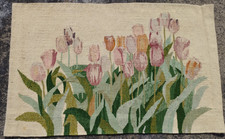 Vintage Traditional Oriental Tulip Floral Multicolor Wool Kilim Rug 96x63 cm