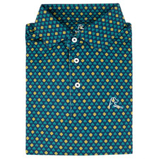 Rhoback The Four Leaf Mens Short Sleeve Performance Polo Lucky Clover Style