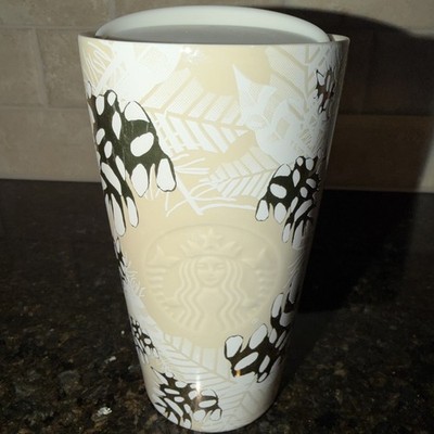 Starbucks Holiday 2020 12oz double-wall ceramic pine cone travel tumble