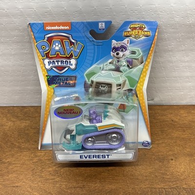 HTF Paw Patrol Mighty Pups Super Paws True Metal Everest Diecast Car Nickelodeon