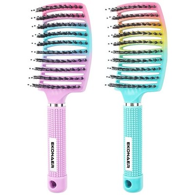 2 Pack Detangling Brush Getting Knots Out without Pain Adds Shine and Makes H...