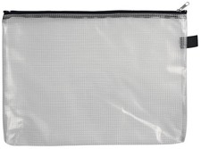 Travelling Zip Bag B5 Transparent Black