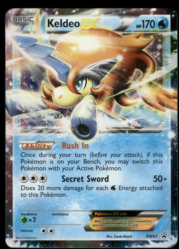 Keldeo EX BW61 Holo Promo Black And White Promo Pokemon Near Mint