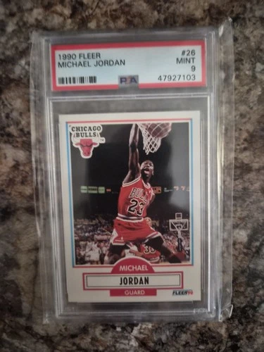 1990 FLEER #26 MICHAEL JORDAN BULLS HOF PSA 9