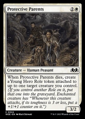 [MTG] Protective Parents (Foil) (024) (WOE) LP-HP