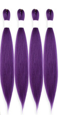 Purple Braiding Hair Pre Stretched 30 Inch 4-Pack Pre Stretched Box Braids