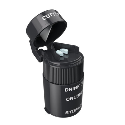 EZY DOSE 3 Compartment Pill Crusher, Cutter and Grinder, Daily Usage, Safely Cut