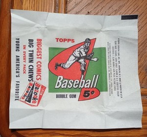 1958 Vintage Style Baseball  5c wrapper- REPRINT 