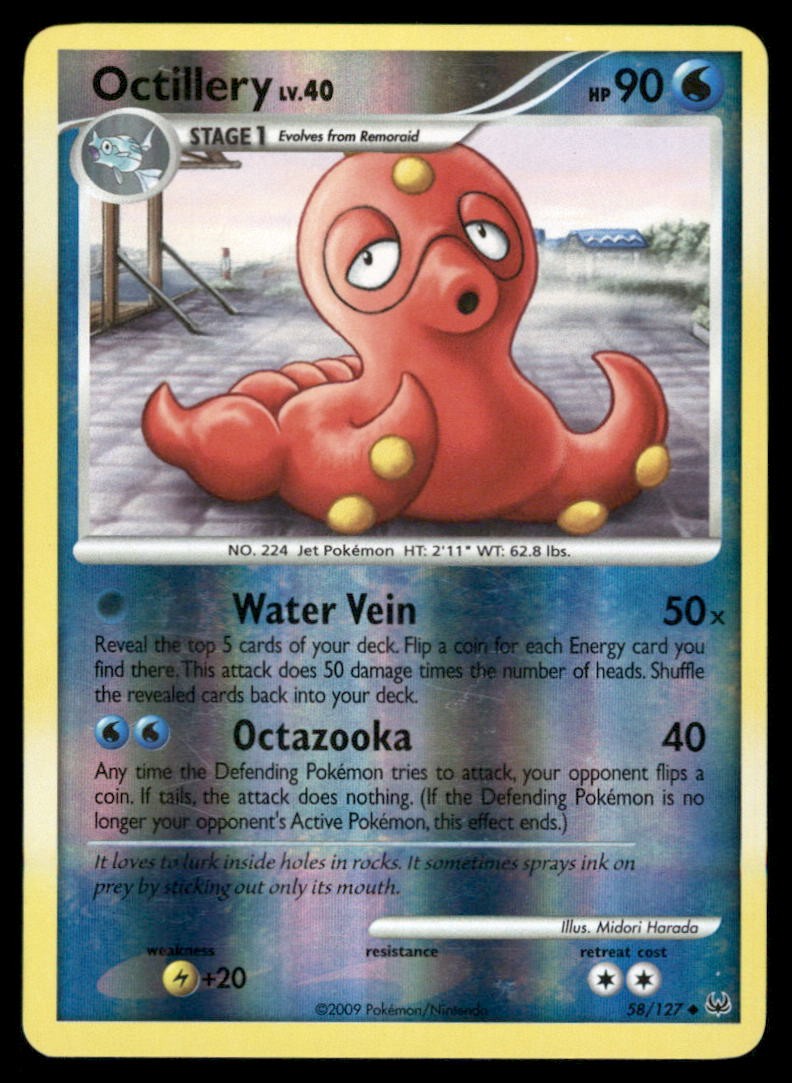 Octillery 58/127 Platinum Pokemon Card Reverse Holo