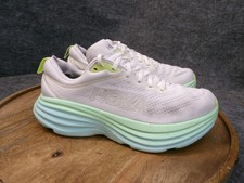 Hoke One One Bondi 8 White Green 1127952-BDBSO Women  s Running Shoes Size 7.5 B