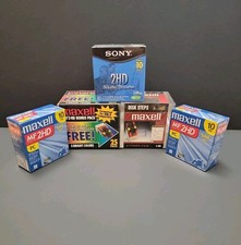 Lot of 55 Maxell Sony NEW MF 2HD 1.44 MB 3.5 In. Floppy Disks IBM Bonus Pack